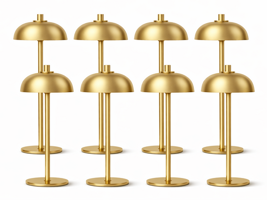 Rechargeable Table Lamp | USB-C Battery-Powered | 3 Color Dimming | LED Touch Control (8, Regal Gold)