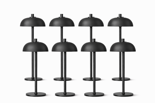 Rechargeable Table Lamp | USB-C Battery-Powered | 3 Color Dimming | LED Touch Control (8, Matte Black)